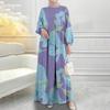 Women's Clothing, Floral Print, Muslim Style, Long Sleeve, Long Dress, Daily Casual Fashion, New Arrival 2025