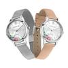Oui & Me Fleurette Pink Leather Strap Silver Dial Solar ME010373 Women's Watch With Extra Bracelet