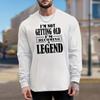 Personalized Letters Print Men's Tshirts Long Sleeve Tees Round Neck Casual Pullover Men's Clothing Plus Size