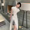 Women's New Chinese Style Jacquard Satin Qipao Dress