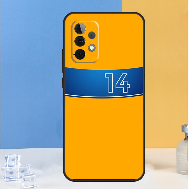 Чехол F1 Racing Фернандо Алонсо 14 для Samsung Galaxy A54 A34 A14 A12 A13 A22 A23 A32 A33 A52 A53 A73 A51 A71 Coque