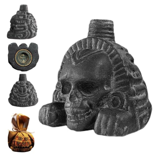 Death Whistle, Aztec Death Whistle, Gothic Sound Maker, Over 125 Decibels of Realistic Human Scream, with Storage Bag, Resin Material, Suitable for Co