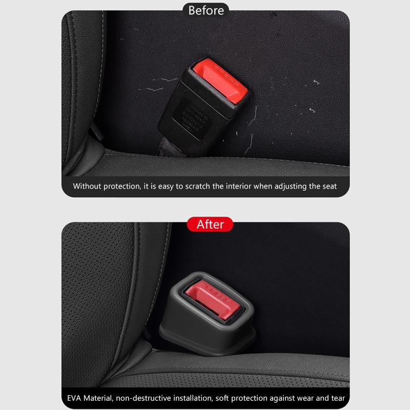 SEAMETAL Car Seat Belt Buckle Cover Universal Car Seat Belt Socket EVA Anti Scratch Protection Seat Belt Cover Fixed Accessories