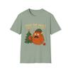 Unisex Softstyle T-Shirt Deck the Halls Funny Monster , Christmas