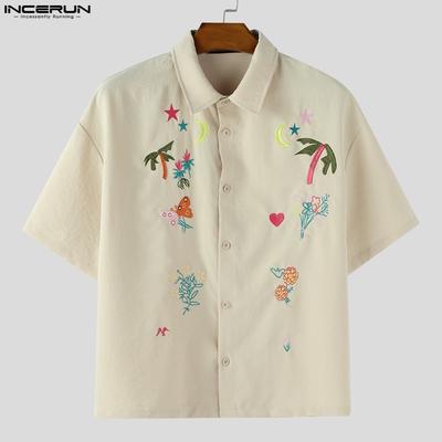 S-XXXXXL Мужские футболки с коротким рукавом, вышивкой, повседневные, свободные, летние, топы