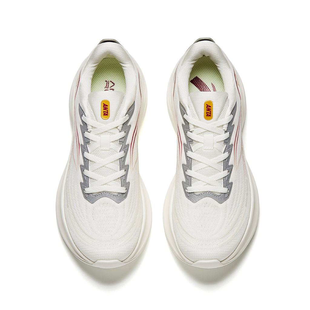 Anta Yezi 6 Winter Trendy Versatile Lightweight Rebound Low-Top Running Shoes Women Sneaker Ivory-White Silver 922515517-8