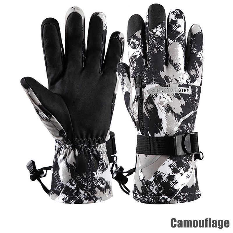 Унисекс ветрозащитные теплые зимние лыжные перчатки водонепроницаемые флисовые перчатки для сенсорных экранов нескользящие перчатки для сноуборда снегоходов на открытом воздухе походные перчатки