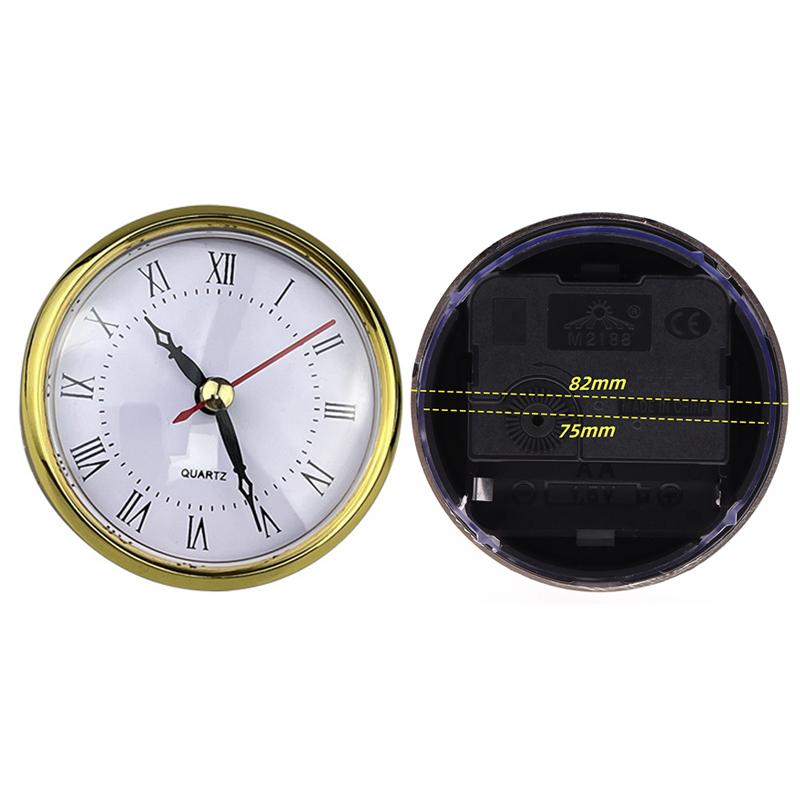 1PC DIY Quartz Clock Insert Movement Roman Bedside Antique Watch Desk Decoration Accessories 65/80/110mm