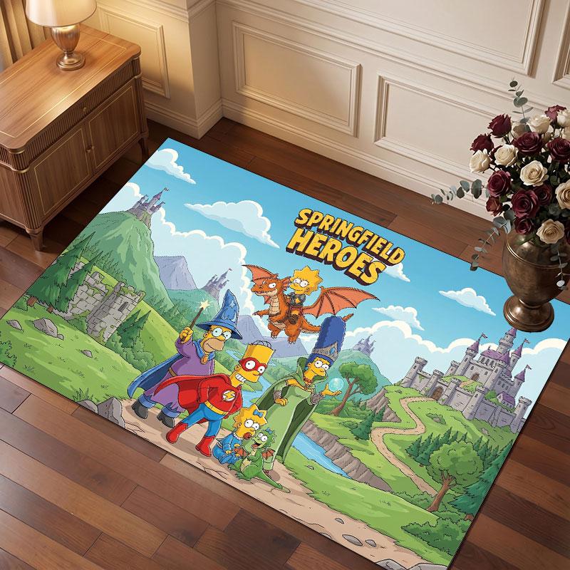 The Simpsons Rug Soft Thick Non Slip Floor Carpet for Bedroom Living Room Home Decor