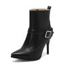 Fashion Fashion Ankle Boots For Women 2024 Spring Autumn Point Toe High Heels White Black Short Boot Dance Party Shoes Female Large Size