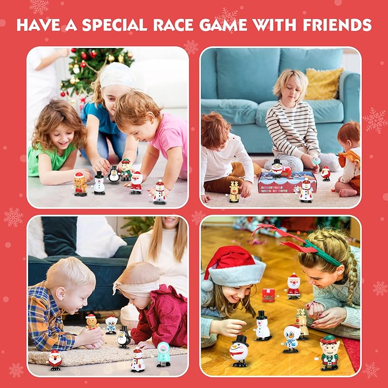 LIHAO Рождественский приз, игрушки, рождественский подарок, детский набор из 12 рождественских товаров, рождественское украшение, фигурка, игрушка, приспособление, заводная игрушка, украшение