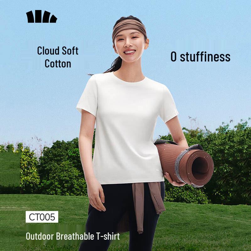 Beneunder Women's Round Neck Lightweight Cotton T-Shirt CT005