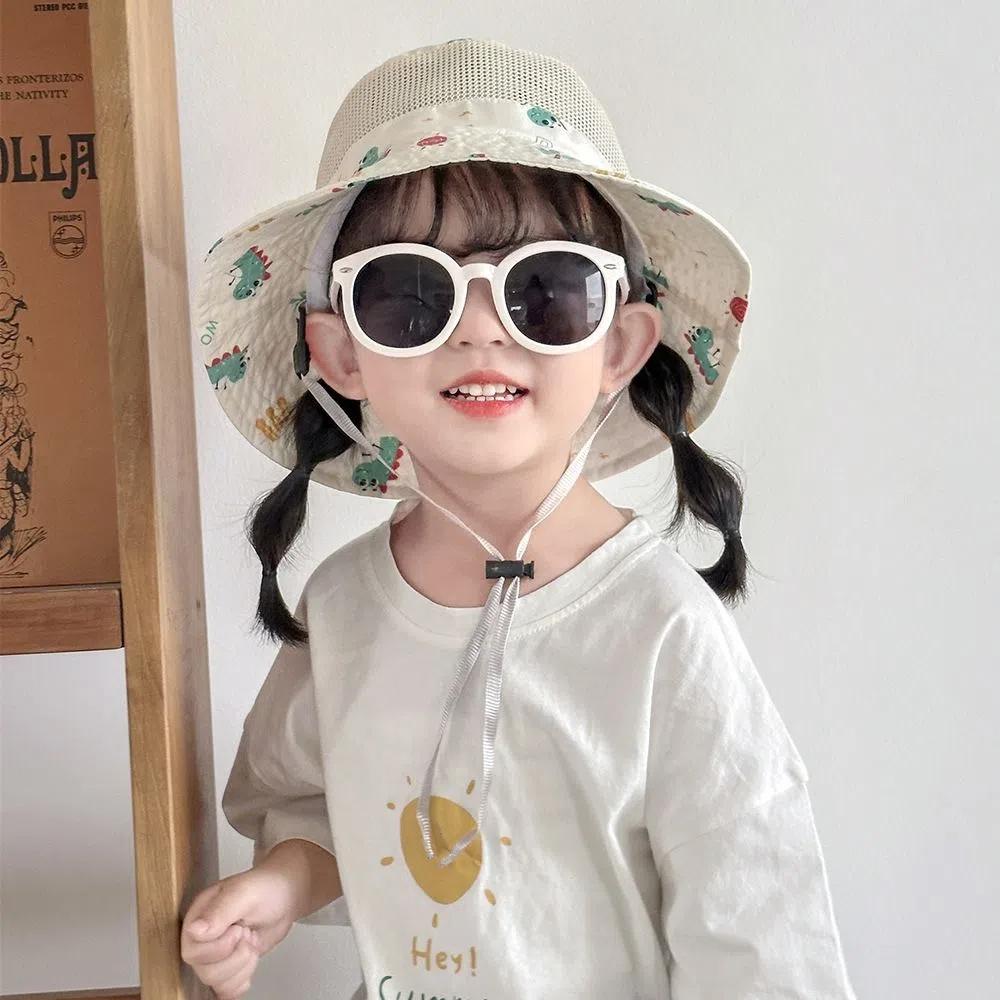 Mesh Boys Girls Sunhat Cartoon Animal Fisherman Caps New Baby Bucket Cap Toddler