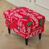 Stretch Ottoman Cover Folding Storage Stool Furniture Footstool Protector Covers Form Fit with Elastic Bottom