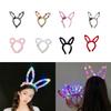 Glowing Rabbit Ear Headband New Year Eve Party Headbands Flashing Hairhoop Christmas Party Headdress Girls Party Props