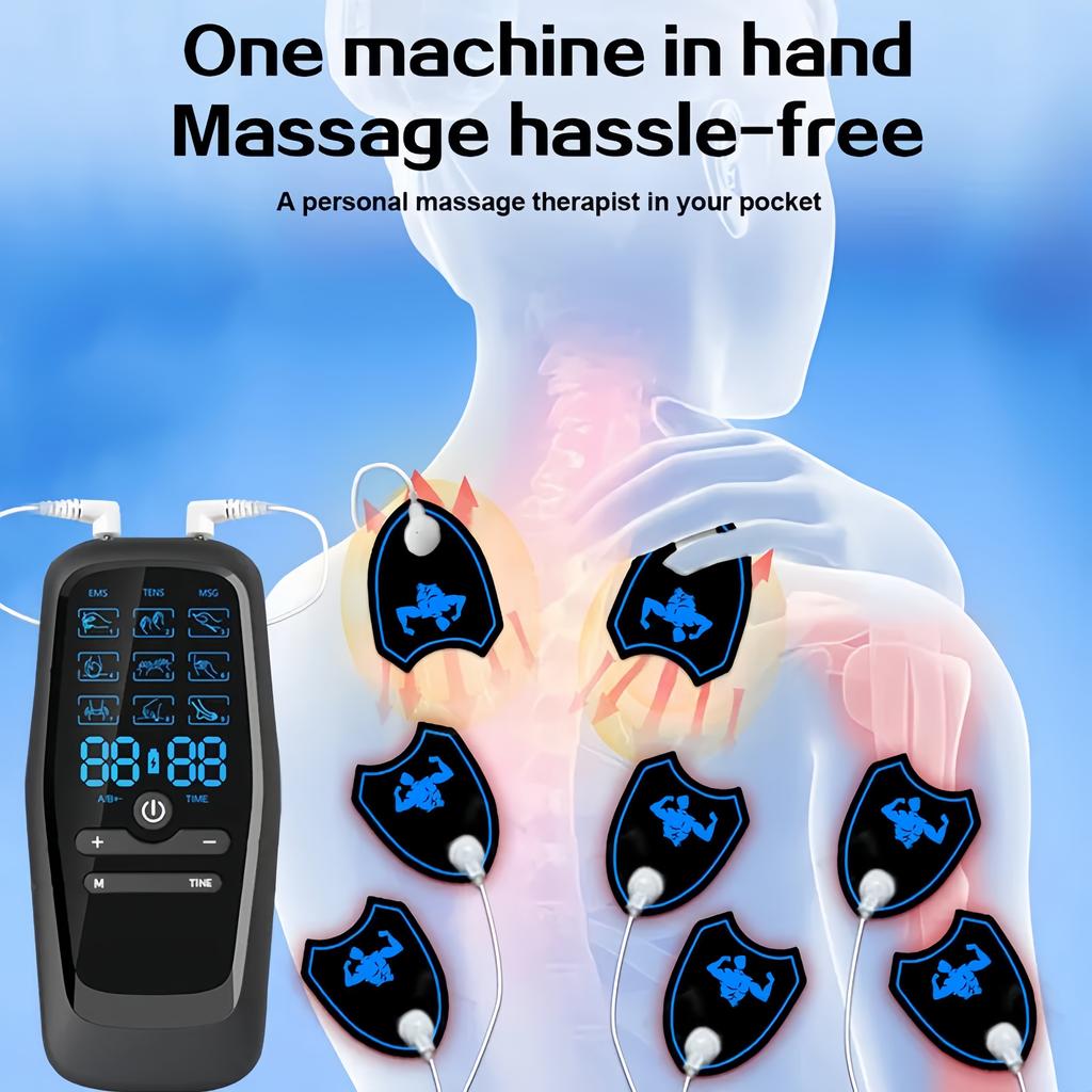 EMS Eletric Professional Muscle Stimulation USB Tens Massager Unit Machines Mini Full Body Massager 9 Modes
