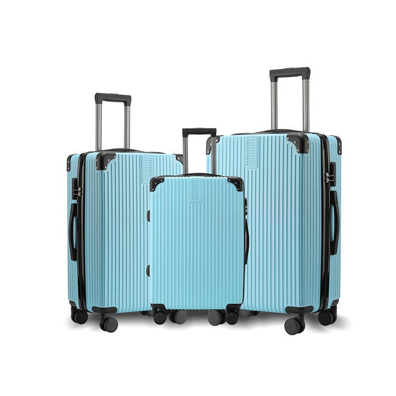 Sturdy and Durable Three-Piece Luggage Set with Anti-Collision Corners: 20, 24, 28 Inch Sizes