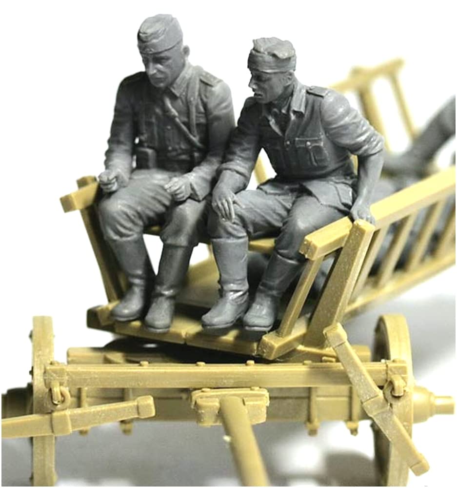 Master Box German 4 Horse Injured Soldier Retreat 4 Пластиковая модель MB35058 1/35 Пехота, Повозка, Сцена,