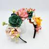 Imitation Flower Decor Hair Hoop Elastic Design Travel Party Headband Various Styles Floral