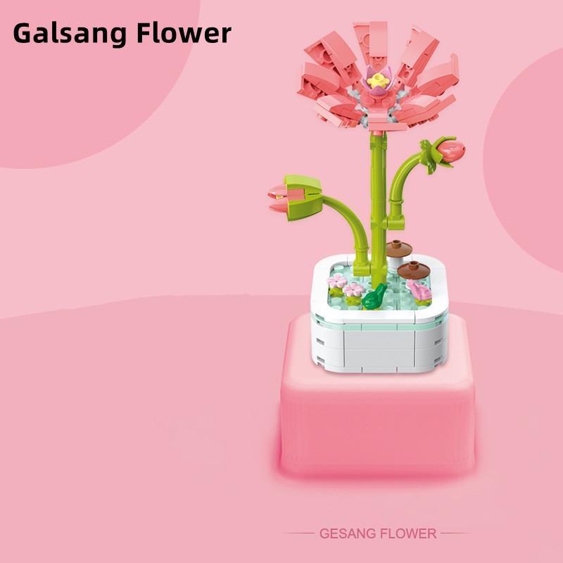 Building Blocks Potted Plants Particles DIY Assembly Eternal Flowers Girlfriends Holiday Gifts Girls Puzzle Assembly Models Building Blocks Toys
