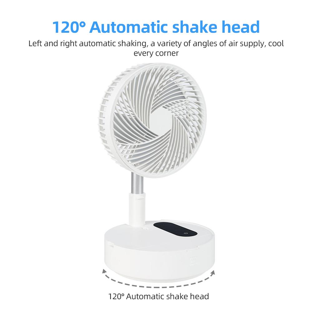 8,3-дюймовый складной настольный охлаждающий вентилятор с пультом дистанционного управления, ночником и сенсорным экраном, портативный вентилятор