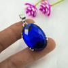 Blue Sapphire Pendant, Handmade Gemstone Pendant, 925 Solid Sterling Silver Pendant Antique Jewelry, For Engagement Gift