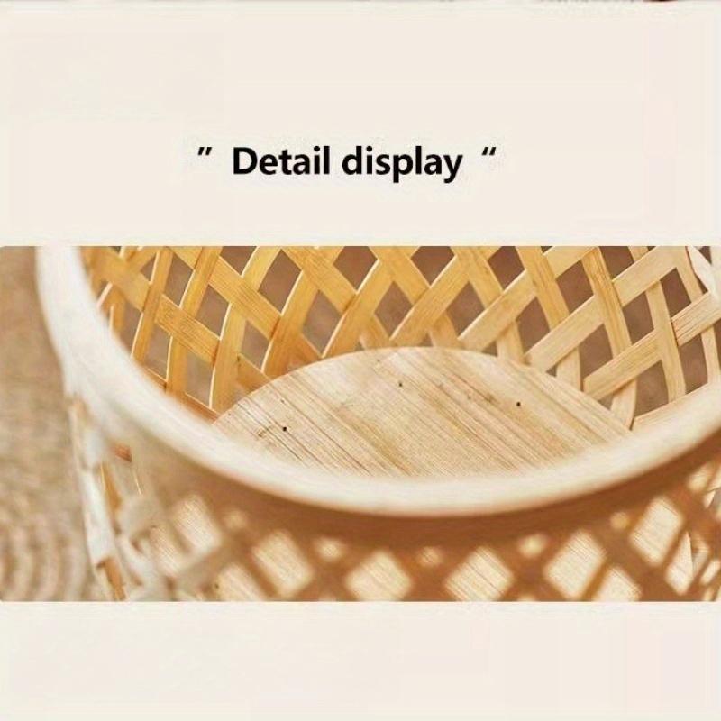 Bamboo Woven Plant Stand - Outdoor Decorative Flower Basket with Rattan Accents for Balcony & Garden, Flower Rack, Floor Fence