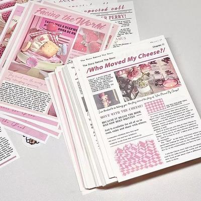 50 шт. милый милый розовый журнал серии скрапбукинг журнал материал основа бумага милый девичья спальня настенное украшение постер