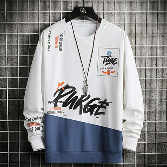 Мужской осенний повседневный спортивный костюм в корейском стиле – модный комплект из двух предметов для подростков и студентов