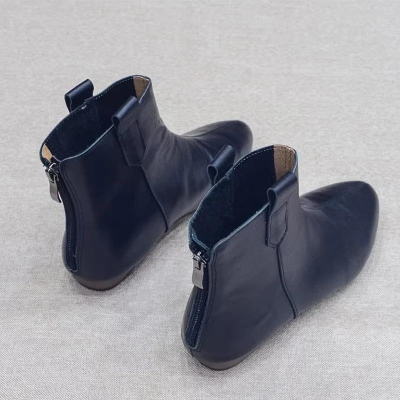 Pointed Toe Women Chelsea Boots Flats Ankle Oxford Shoes Retro Winter New Trend 2024 Goth Walking Gladiator Casual Zapatos Mujer