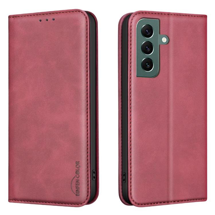 BINFEN COLOR Calfskin Texture Magnetic RFID Vegan Leather Phone Case