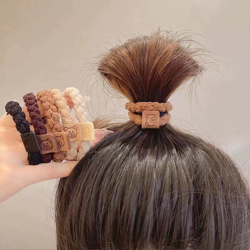 5 шт./пакет женские высокие эластичные резинки для волос для девочек держатель для хвоста резинка для волос повязка на голову аксессуары для волос