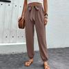 YYFS Women's Fashion Casual Solid Color Print High Waist Trousers Pants & Capris
