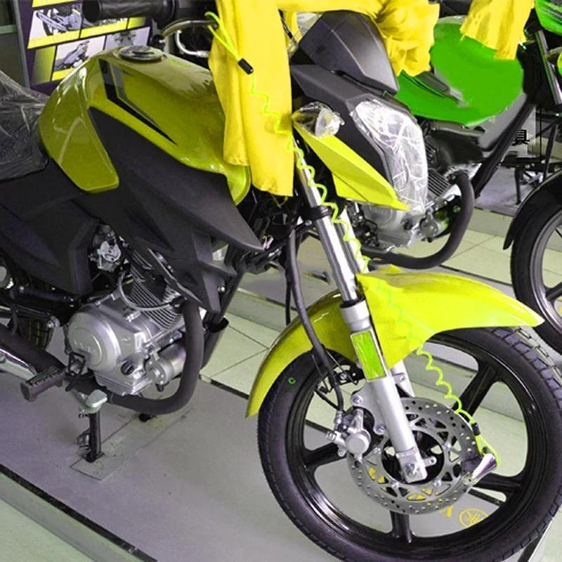 Motorcycle Helmet Reminder Spring Cable Lock Anti-Theft Rope Disc Lock Bicycle Security Theft Protection Travel Wire Rope