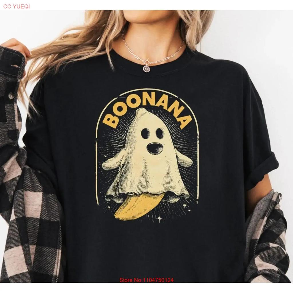 Boonana Банановая Футболка Смешная Хэллоуин Любитель Фруктов Ретро Юмористическая винтажная Стиранная Удобная Немного мужская Растягивающаяся