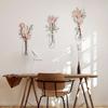 3Pcs Set of Metal Floral Wall Art Decoration for Home Living Room Study Office Wall Decoration Holiday Decoration