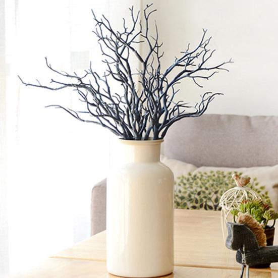 6Pcs Artificial Fake Peacock Coral Plant Dried Tree Branch Wedding Home Decor