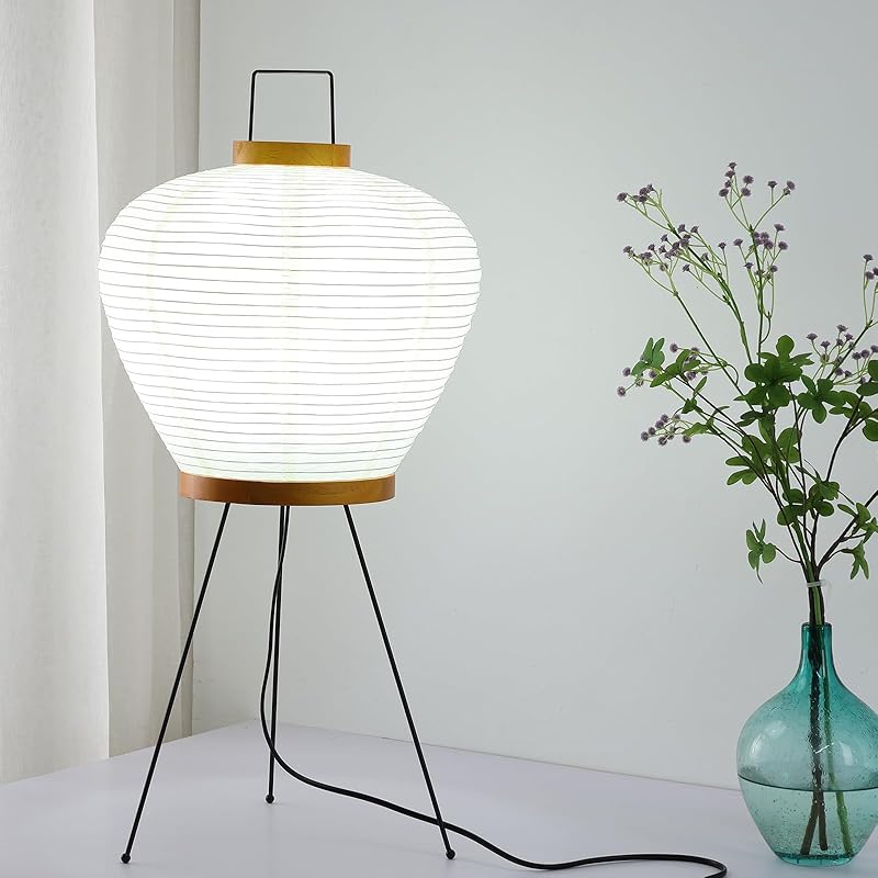 Table Paper Lamp, Paper Floor Lamp Style Design, Paper Lantern Lamp for Bedroom/Living Room/Office Soft Light, Noguchi Lamp for Establishing A Warm