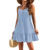 Женское платье без рукавов, свободное повседневное пляжное платье