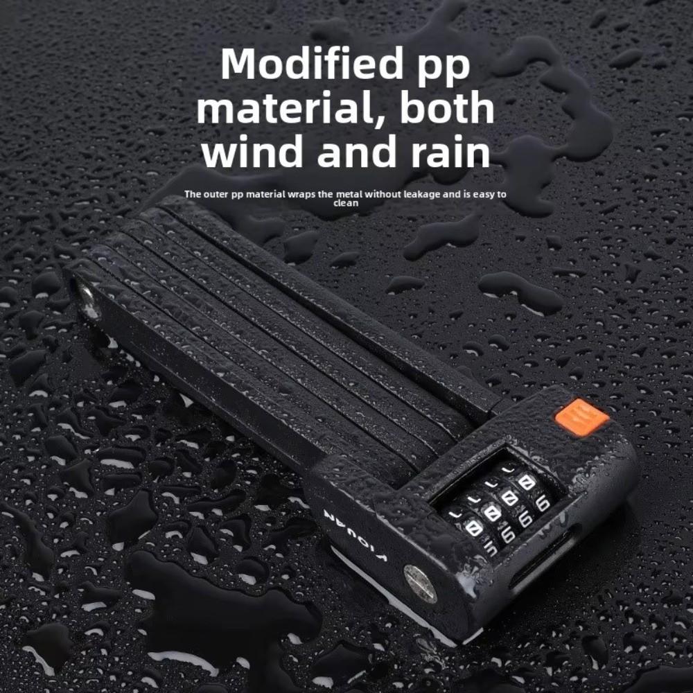 Portable Cycling Folding Lock Alloy Steel Bike Combination Lock Bicycle Accessories