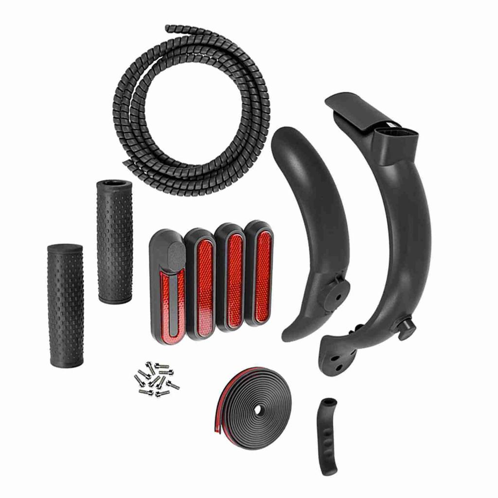 Комплект переднего и заднего крыла для электросамоката с боковыми крышками, крышка ручного тормоза, противоударная полоса для M365 Pro Electric