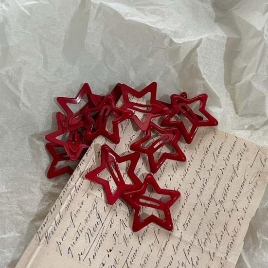 5 шт. заколки для волос со звездами, нежные металлические зажимы для девочек, противоскользящие головные уборы, идеальный подарок для вечеринки на Новый год