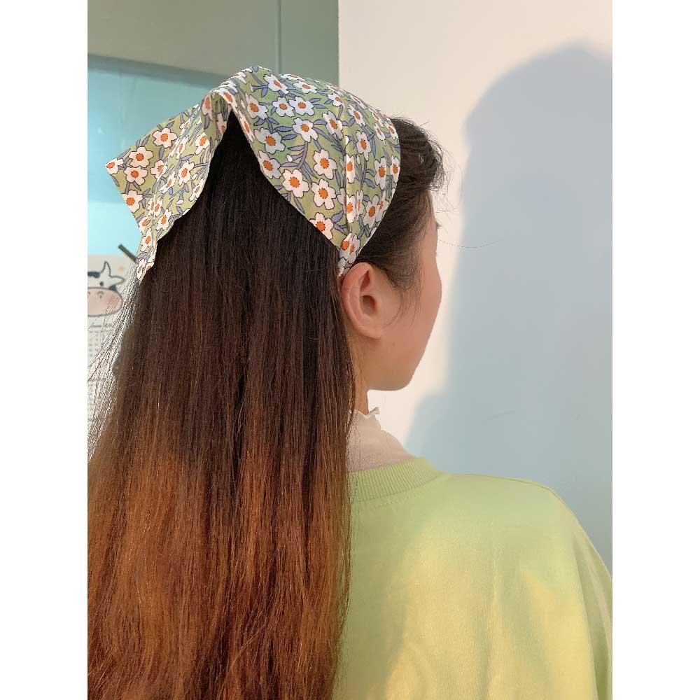 Headbands Sweet Elastic Floral Flower Hair Accessories Turban Hair Scarf Triangle Bandana Headwrap