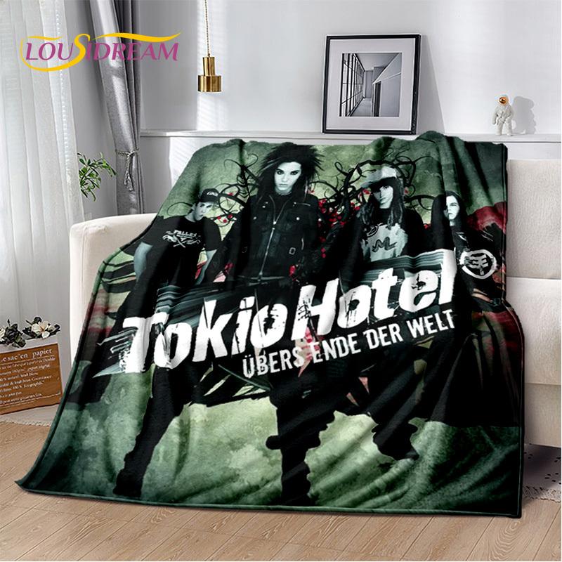 Одеяло Tokio Hotel Rock Band Bill Kaulitz, мягкое фланелевое одеяло для дома, спальни, кровати, дивана, пикника, офиса, пешего туризма, отдыха, сна