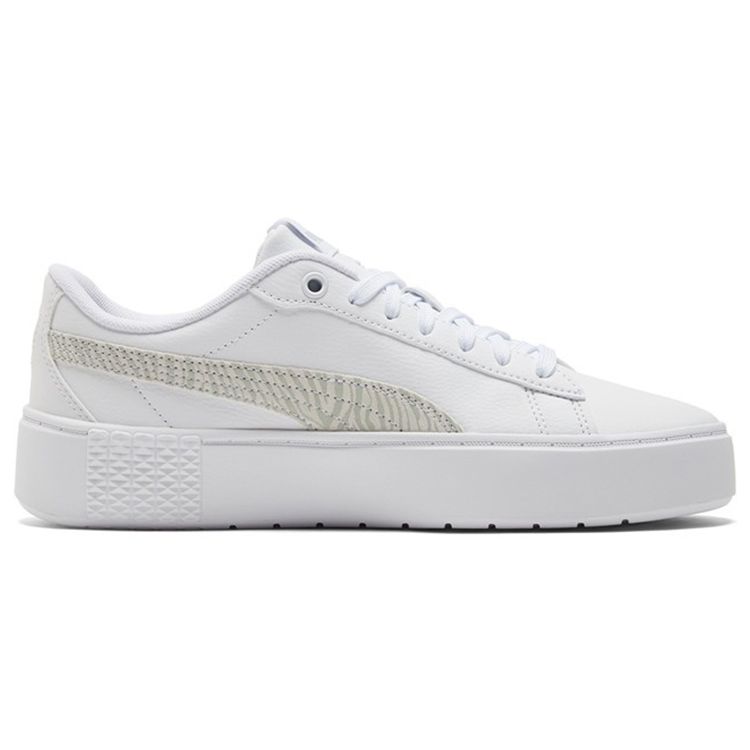 Puma Smash Platform Low Top Sneakers Women Sneakers White Gray 383877-02