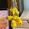 Брелок Подвеска Смола Гладкий Блестящий Мини Размер 3D Желтая Курица Звезда Бусина Дизайн Брелок Сумки Чехол для Телефона Ремешок