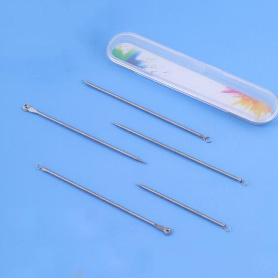 4 шт./компл. портативная игла для удаления прыщей из нержавеющей стали, косметическое средство для удаления комедонов и прыщей для носа