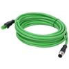 M12 To RJ45 Industrial Ethernet Cable IP67 Waterproof Connecting Line Wire 5m 16.4ft Length