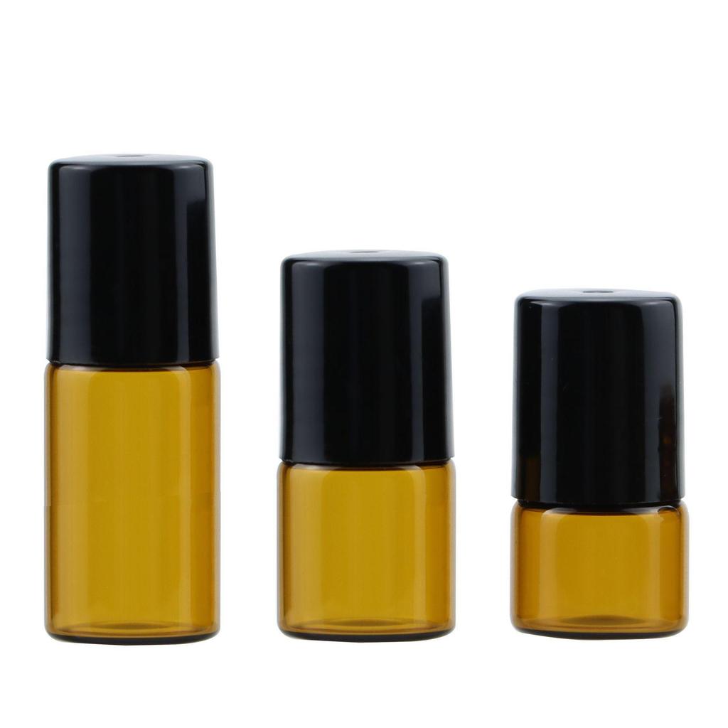 Флаконы-роллеры из коричневого стекла - 1 мл, 2 мл, 3 мл для духов, эфирных масел и крема для век