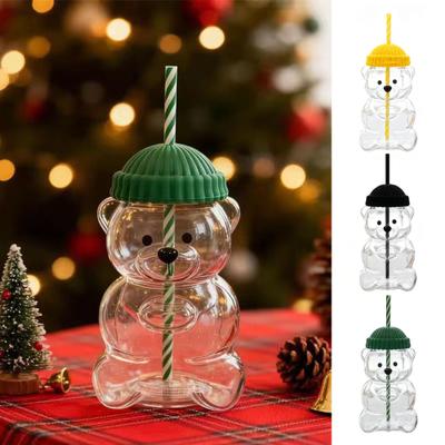 Милая чашка-поильник с трубочкой, милая кофейная кружка 20 унций, забавные стеклянные чашки для кофе, молока, чая, сока, термостойкая стеклянная посуда для вечеринок, дома, офиса